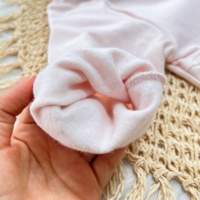 Conj. Sobretudo com Pérolas na Gola e Calça Legging Corações - Rosa e Uva